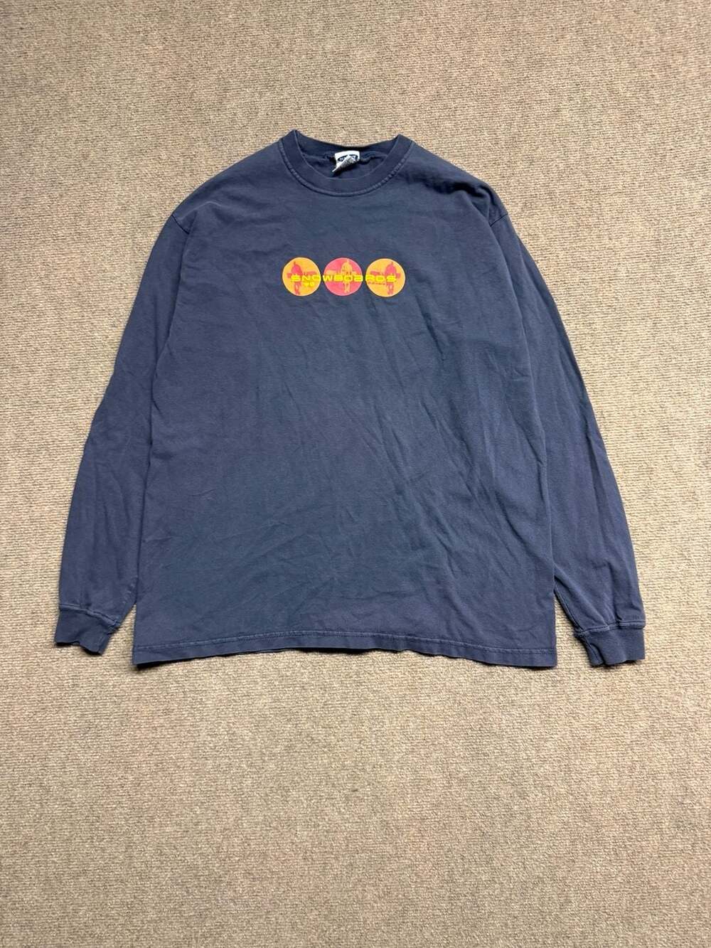 Old Navy Snowboards Long Sleeve T-Shirt Size S Vintage 99